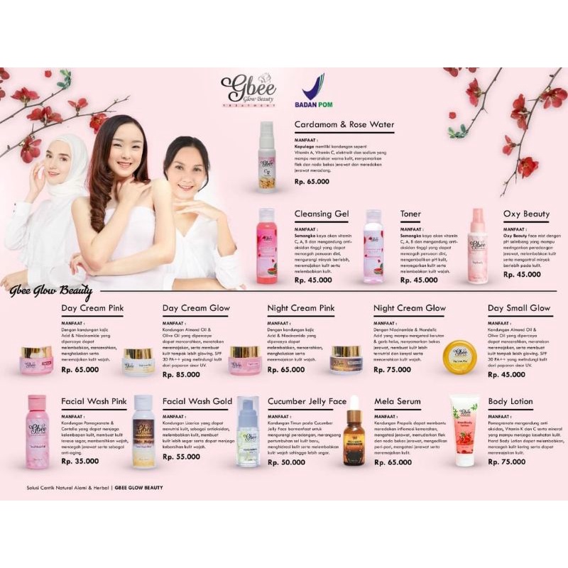 (BPOM) ECERAN GBEE GLOW BEAUTY