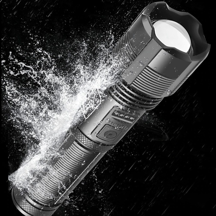 G7i Ceholyd Senter Led Tactical Hunting Torch Flashlight Zoomable Xhp70 400 Lumens With Battery P7 Hitam Or-i