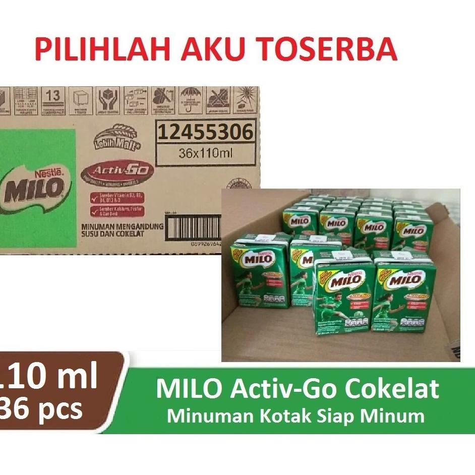 

KODEFf4F9--Susu Milo Kotak Coklat ACTIVE GO UHT - ukuran 115 ml MENJADI 110 ml (1 dus isi 36)