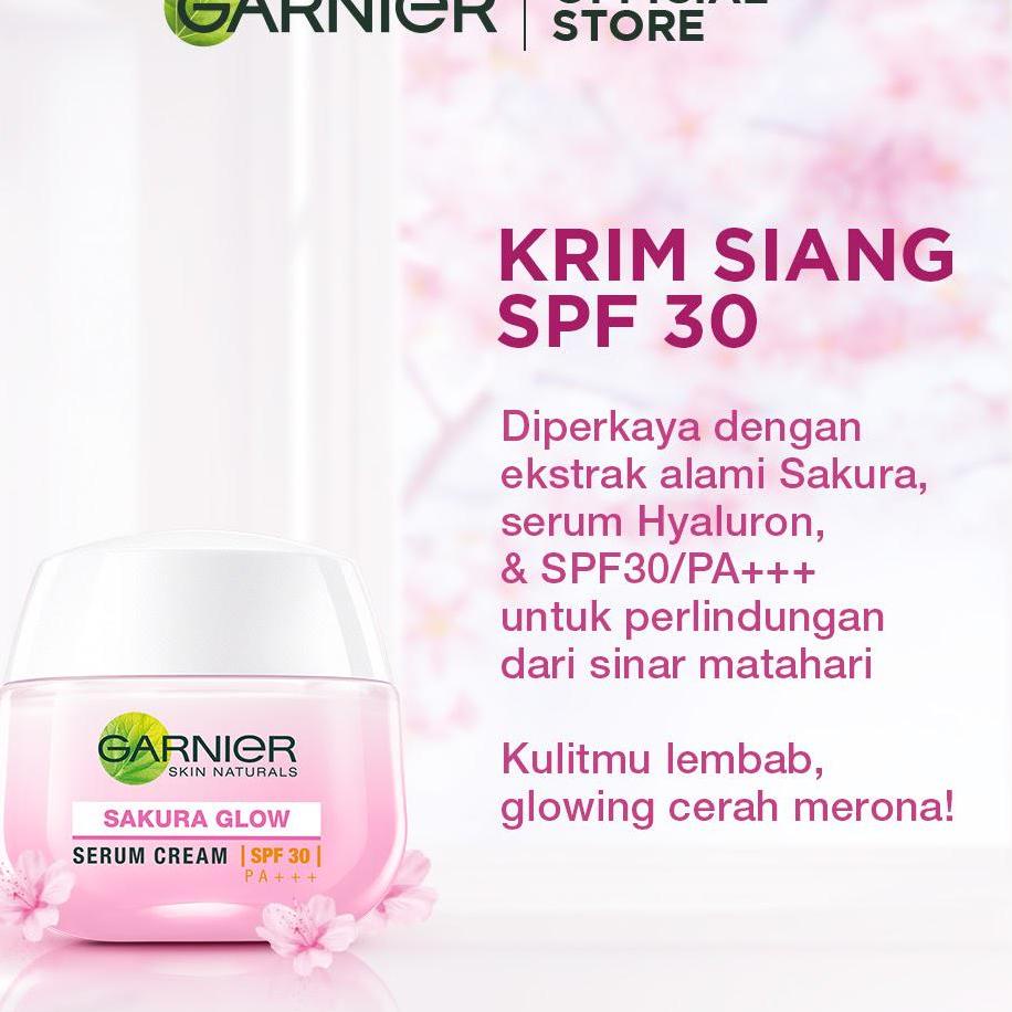 ➔ Garnier Sakura Glow Kit Day &amp; Night Cream - Moisturizer Skincare Krim Siang Malam (Light complete) ♚