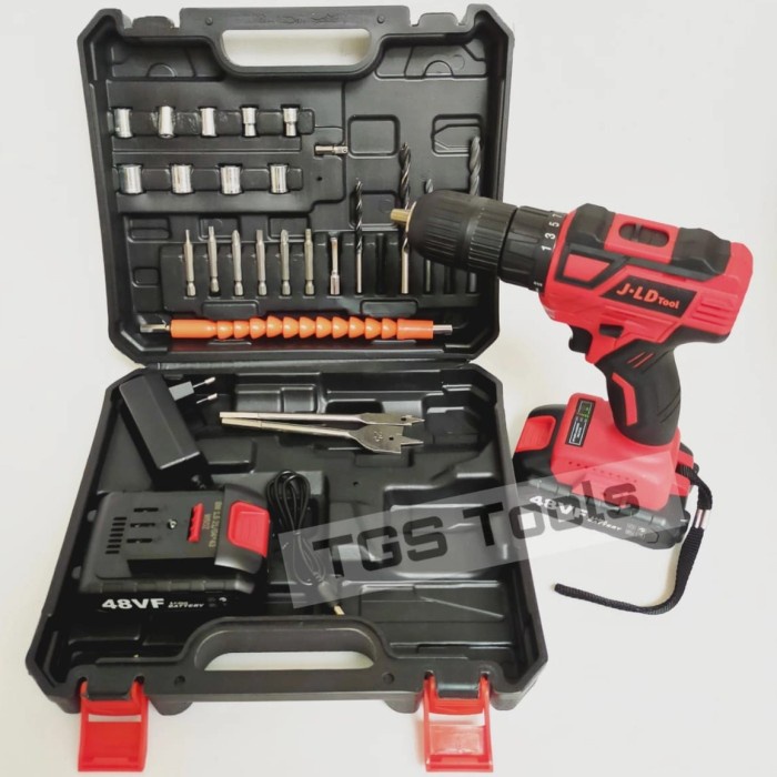 Mesin Bor Cordless Drill Battery 48V - Bor Cordless Heavy Duty - Jld