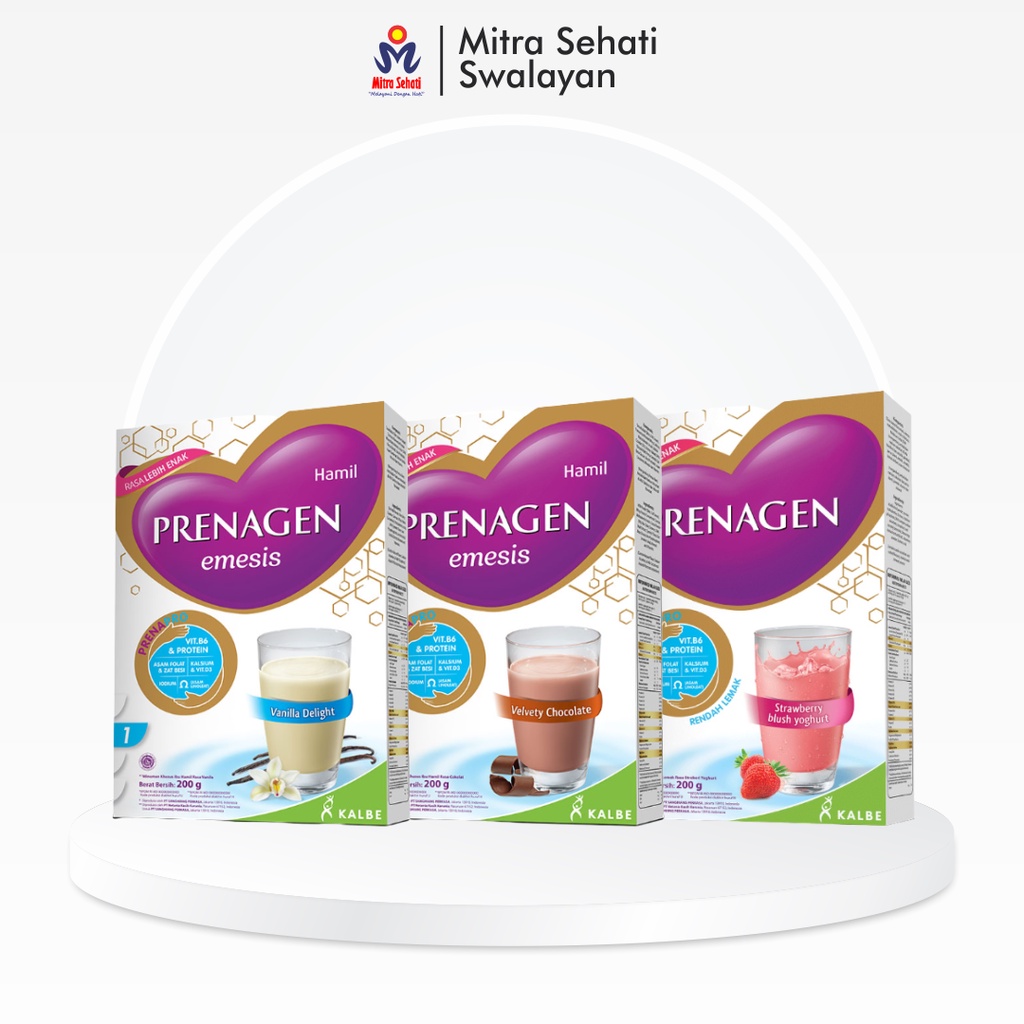 Prenagen Emesis Kemasan 200g Vanila Coklat Strawberry Susu Ibu Hamil 0-3 Bulan (Trimester Awal)