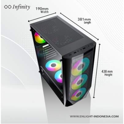 CASE INFINITY SPYDER V2 (INCLUDE 3 FAN RAINBOW DASH) II ARF