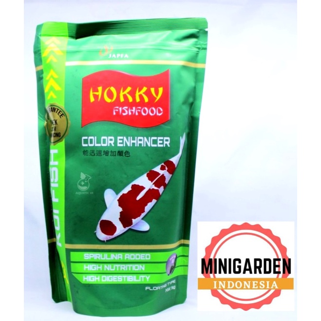 HOKKY KOI COLOR ENHANCER SPIRULINA 1KG PAKAN PELLET PELET IKAN LARGE