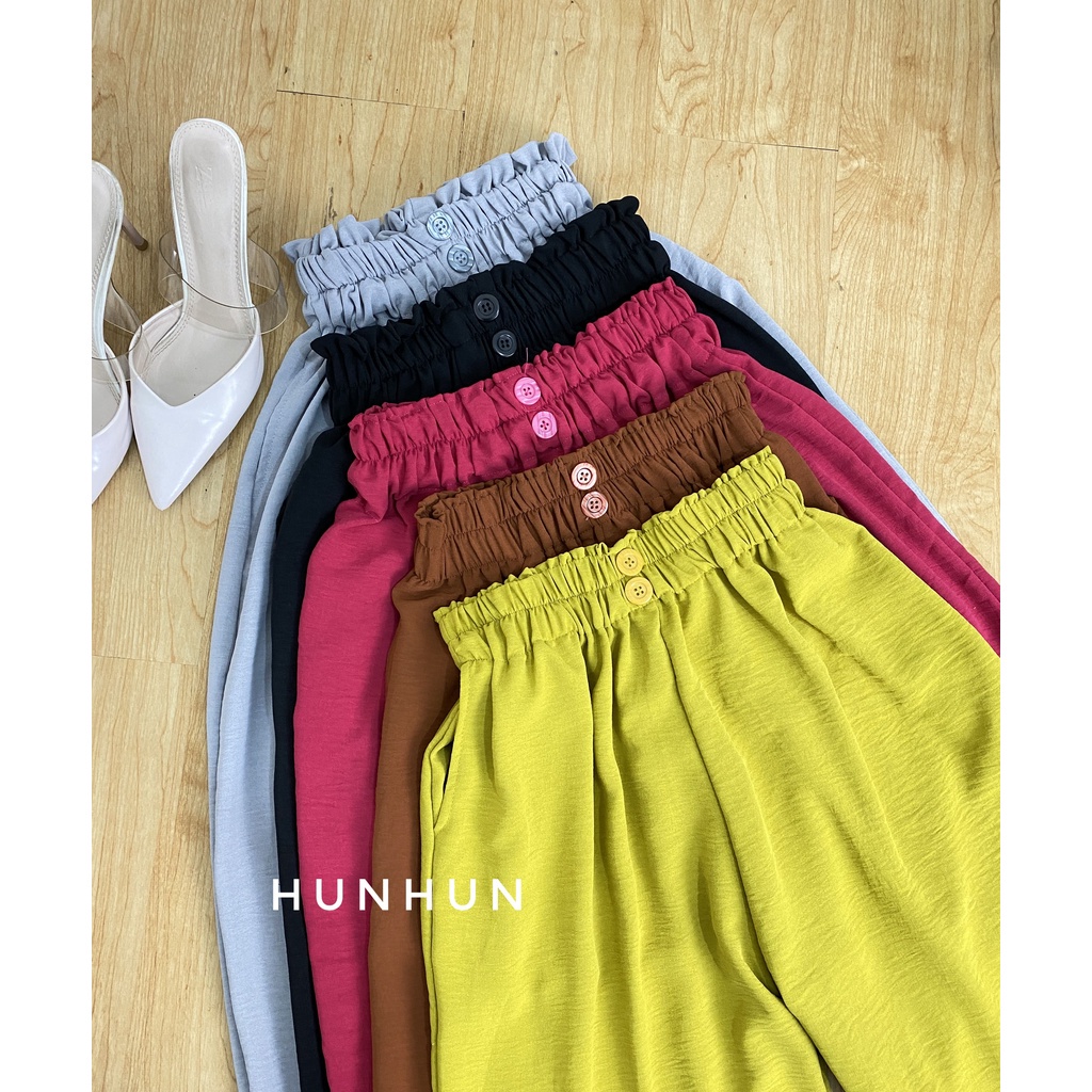 PGS (Free Hijab) Paket Hemat 100k dapat 3 Kulot Highwaist Variasi Kancing Dua Atas Bawah