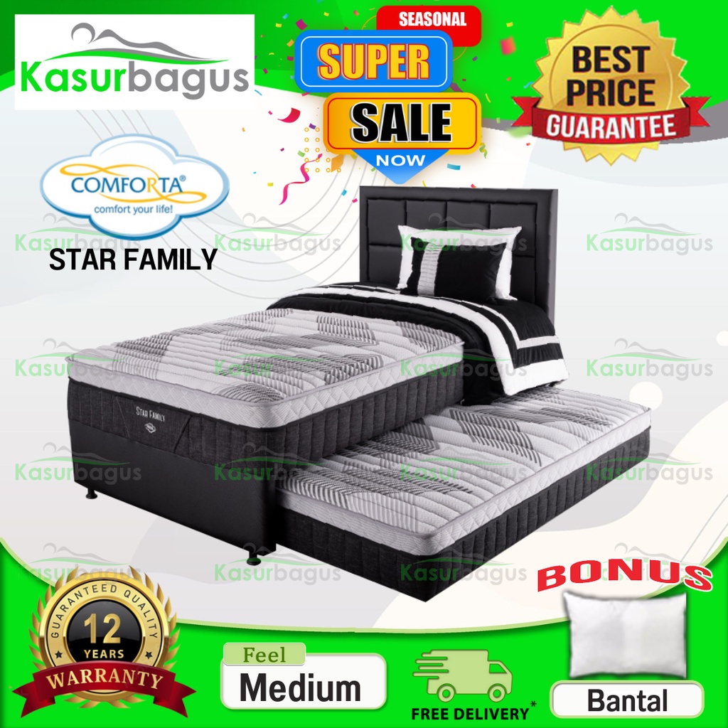 Comforta Kasur Sorong Star Family 2 in 1 - Full Set 120x200