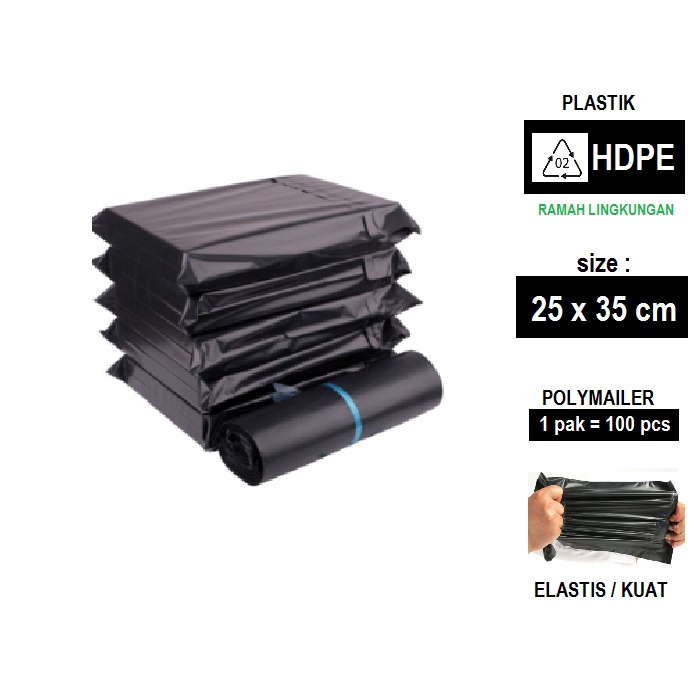 

Kantong Plastick Polymailer - HDPE - Kantong Olshop - 25 x 35 cm / 100 pcs