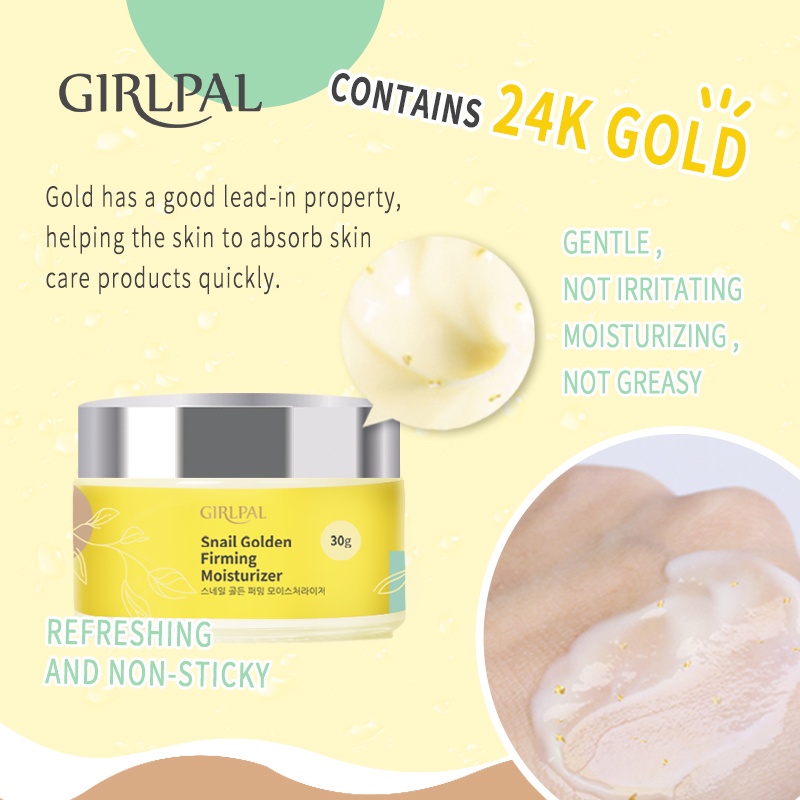 (READY &amp; ORI) GIRLPAL Snail Moisturizer Cream Pelembab Wajah 24K Gold BPOM