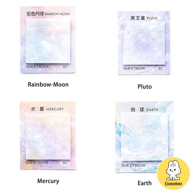 Kertas Memo Sticky Note / Post-It Bentuk Kotak Motif Planet Lucu -Doo -Doo