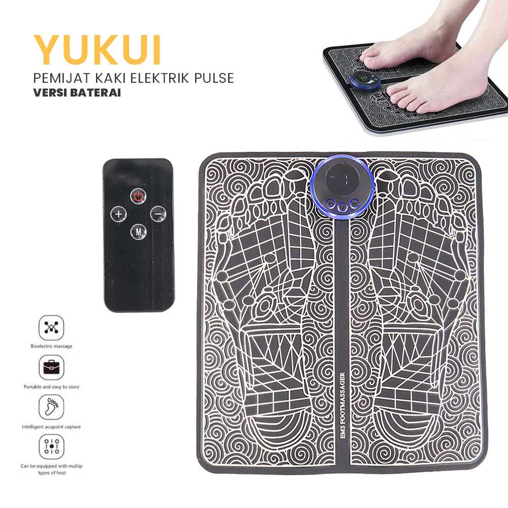 EMS Foot Massage Mat Alat Pijat Pijit Telapak Kaki Refleksi Elektrik Original / Tikar Pijat Kaki Bisa di Cas