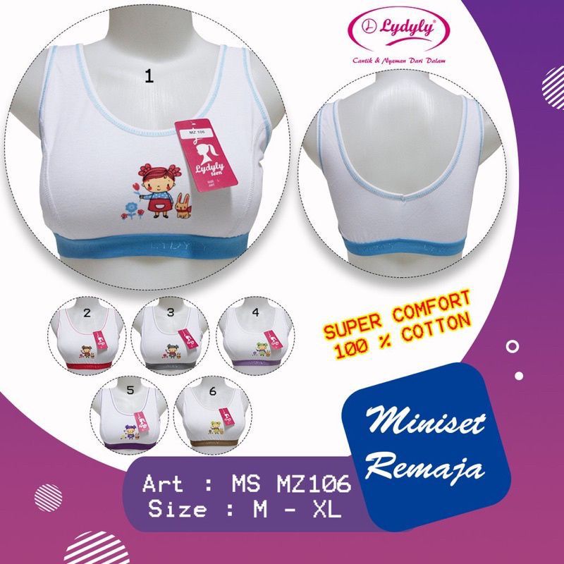 MINISET  REMAJA &amp; BRA ANAK PEREMPUAN LYDYLY MZ101/MZ106 MEREK LYDYLY