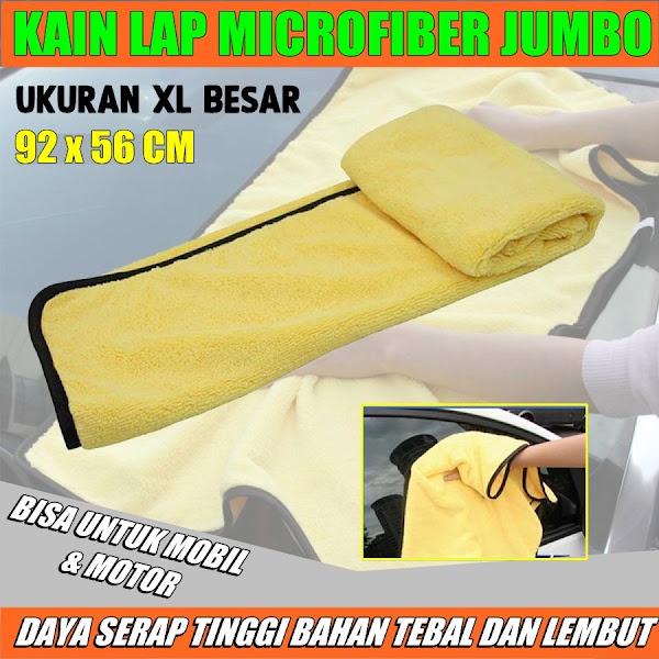 Lap microfiber ukuran besar untuk membersihkan mobil