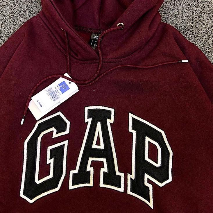 Sikat Sekarang--JACKET HOODIE GAP MAROON ORIGINAL 1 FULLTAG&FULLBORDIR