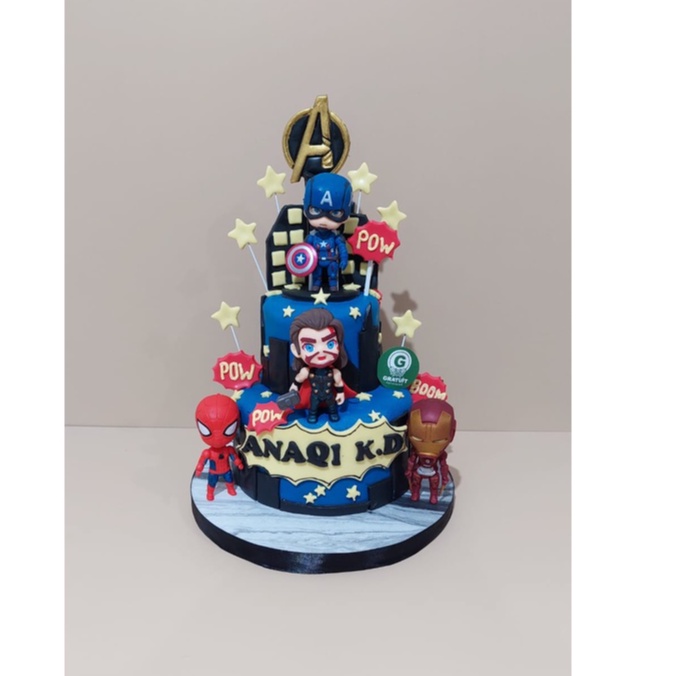 

SUPERHERO UK 15+10CM / KUE ULANG TAHUN