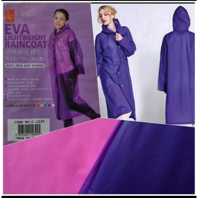 Jas hujan Import Mantel Raincoat eva lucu terawang polos ringan Murah