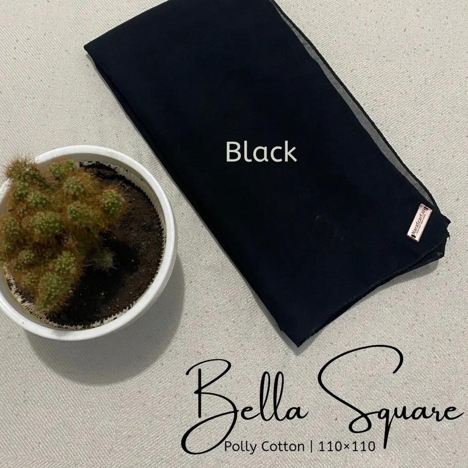 Paling Diminati hijab segi empat BELLA SQUARE bahan pollycotton premium warna pink fanta / fuschia