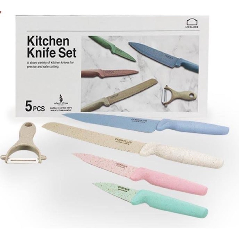 Lock n Lock Kitchen Knife Set 5pcs - Set pisau dapur