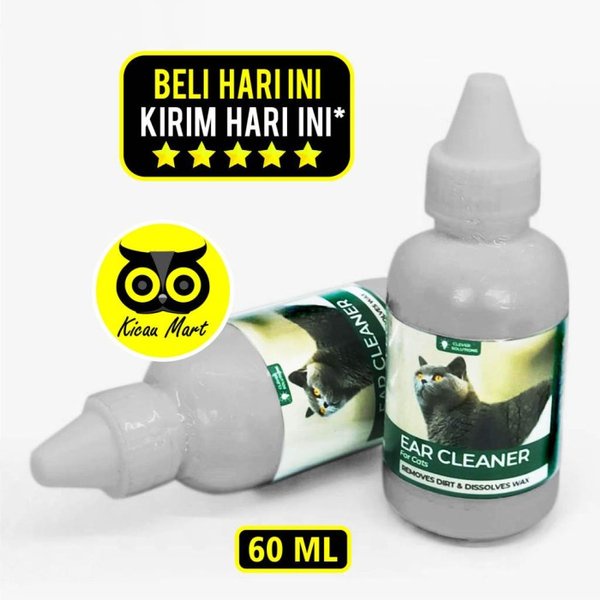 Obat Tetes Pembersih Kotoran Telinga Kucing Ear Cleaner Clever Solutions Obat Perawatan Telinga Kucing Gatal Jamur Luka Bau Infeksi Iritasi Earmite Obat Tetes Pembersih Telinga