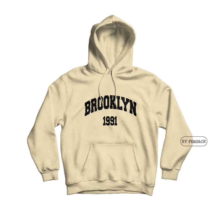 Sweaterpolos Hoodie Jumper BROOKLYN 1991 ( Sablon ) Unisex Pria &amp; Wanita