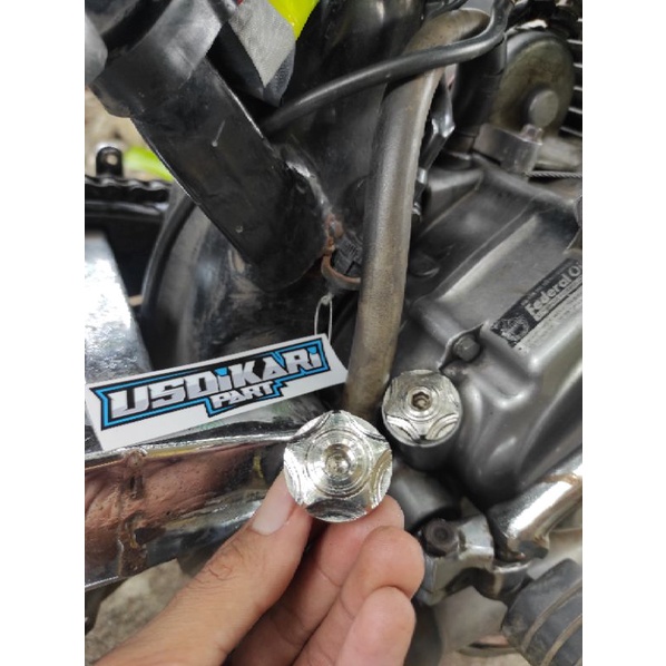 pemanis variasi tutup oli oil honda pemanis tutup oli drat honda stanless crom kuningan tutup oli va