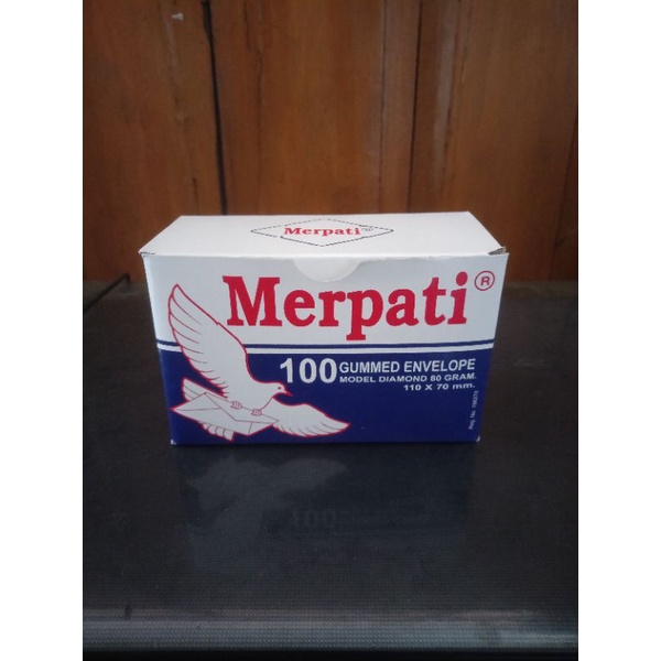 

amplop putih kecil merpati 110 x 70 mm per pak isi 100 lembar