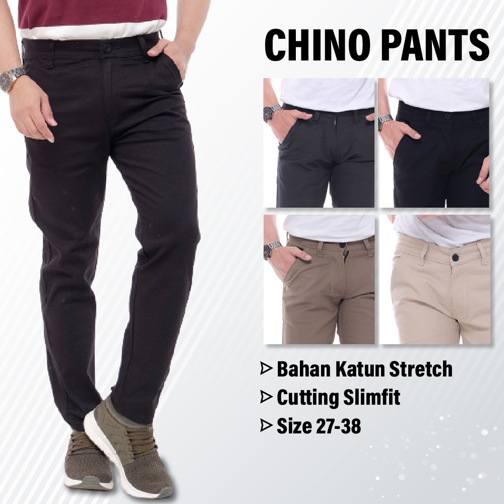 Celana chino panjang pria, Celana chino, Celana pria, Celana panjang, celana - chino, Celana slimfit, celana kerja, celana panjang pria