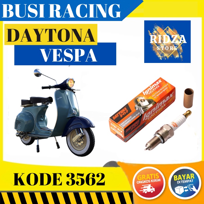 BUSI RACING DAYTONA ORIGINAL VESPA DRAT PANJANG IRIDIUM 3562