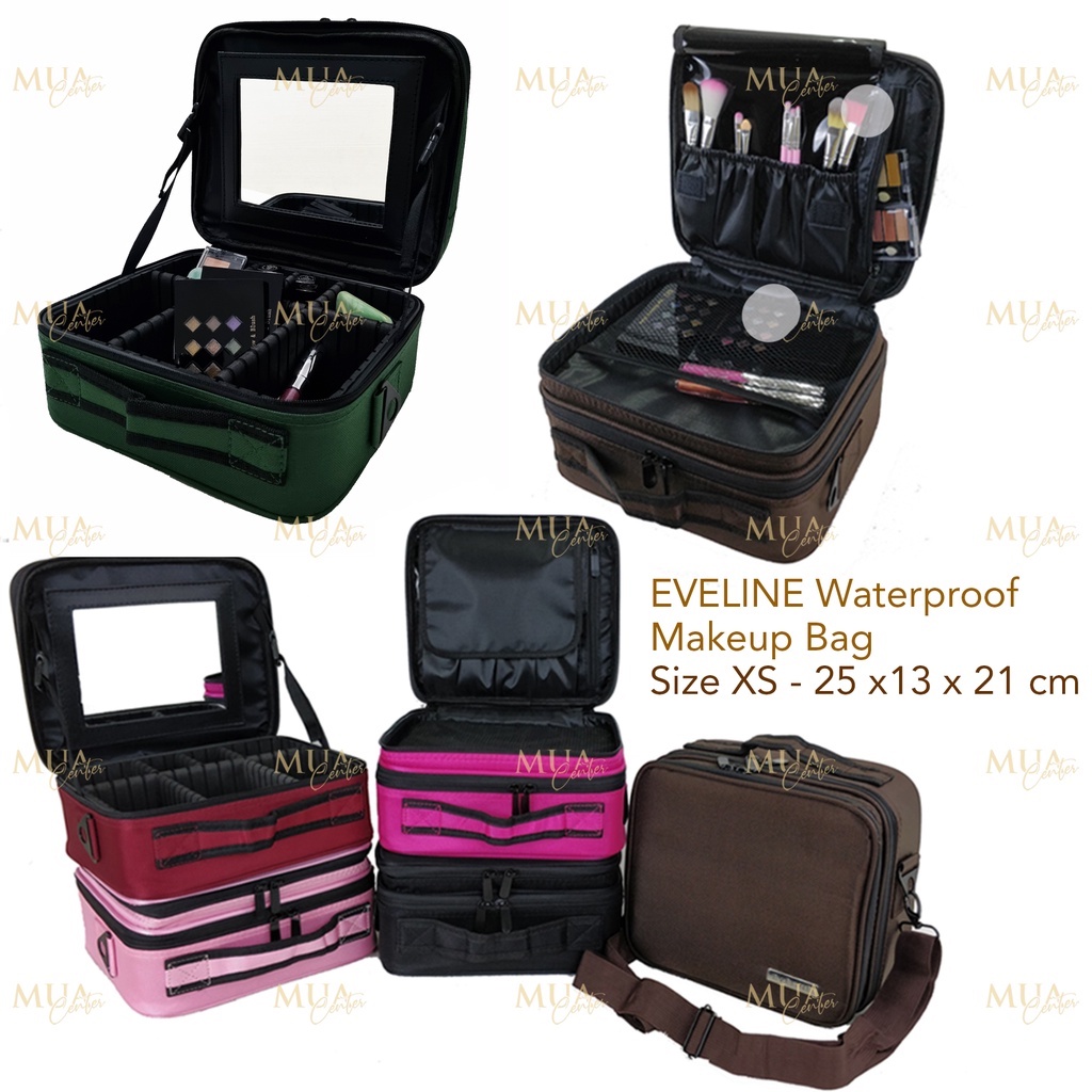 Tas makeup waterproof/ kotak Kosmetik / makeupartist bag / Tas MUA Beauty Case EVELINE 06 (XS)