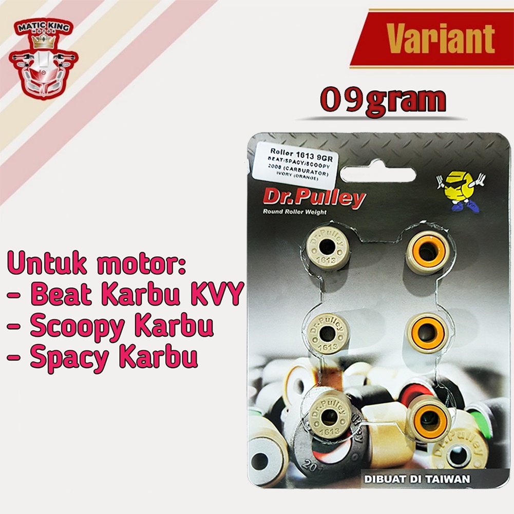 Roller beat scoopy spacy 110 karbu dr Pulley 8gr sd 12gr Tipe 1613