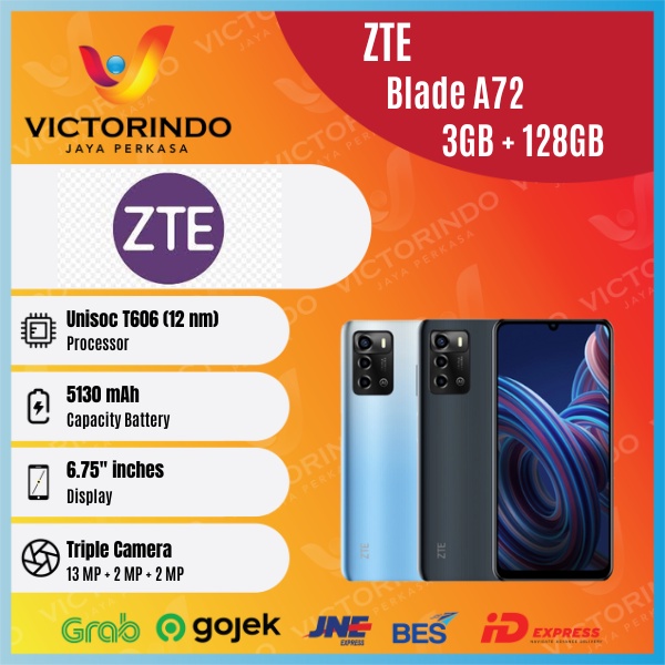 ZTE Blade A72 Smartphone ( Ram 3GB / Rom 128GB ) Garansi Resmi