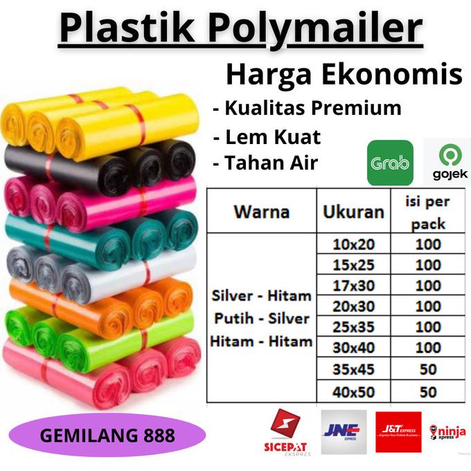 

Polymailer uk 20x30 (100pcs) Plastik Packing Lem Silver, Plastik Lem