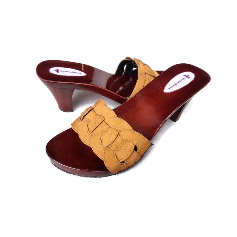 HEELS WANITA/SANDAL KAYU HIGH HEELS WANITA