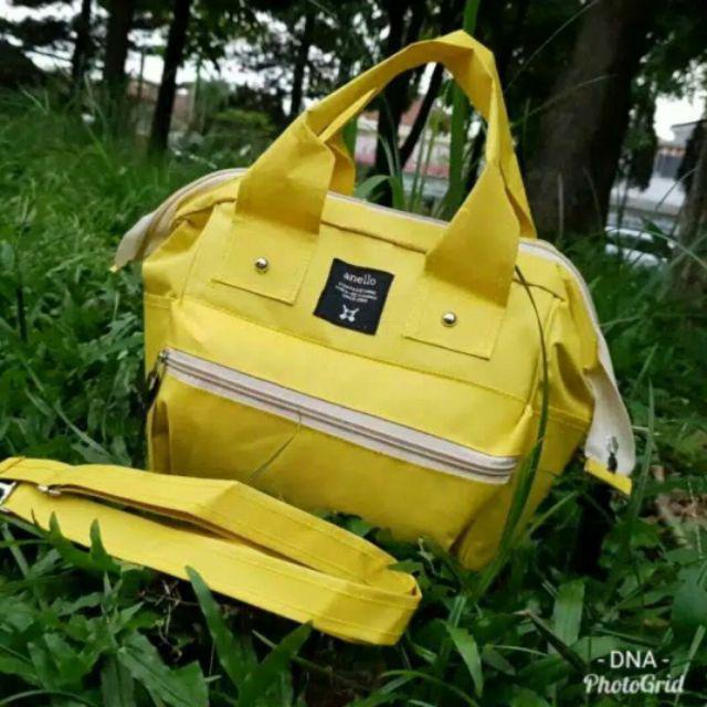 &quot;aurabagss&quot; - Tas Selempang Wanita Backpack Mini Wanita Fashion Tas Anello Mini Kanvas Multifungsi Kekinian Aurabagss