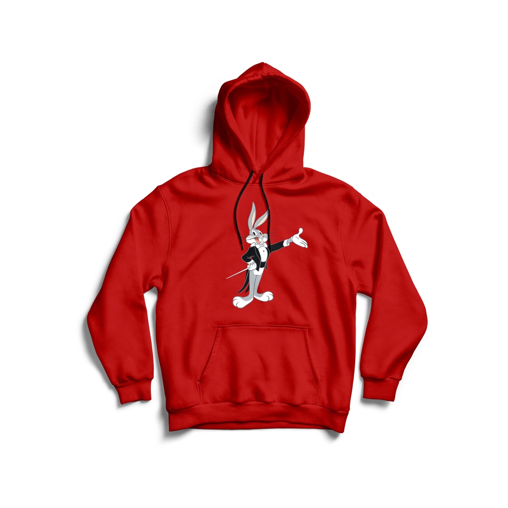 GKAHDMBBY037 Jaket Hoodie Anak Gambar Kartun Kelinci Disney Bugs Bunny Hoodie Anak Lengan Panjang Ba