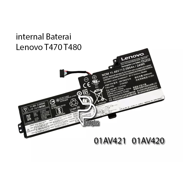 Battery Lenovo Thinkpad T470 T480 internal Tanam 01AV421 SB10K97578