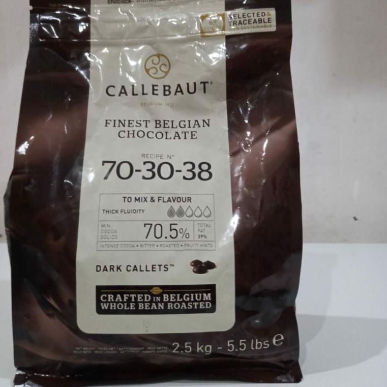 

10.10 BIG SALE FASION Callebaut 70-30-38 Dark Chocolate 70.5% / Coklat Hitam Repack 200gr grosir