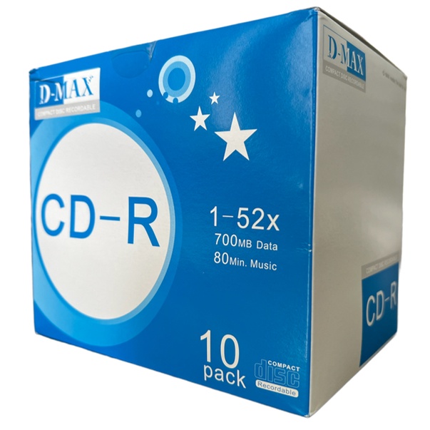 CD-R D-Max 52x 700MB Grade AAA Include Case Mika (10 pcs)