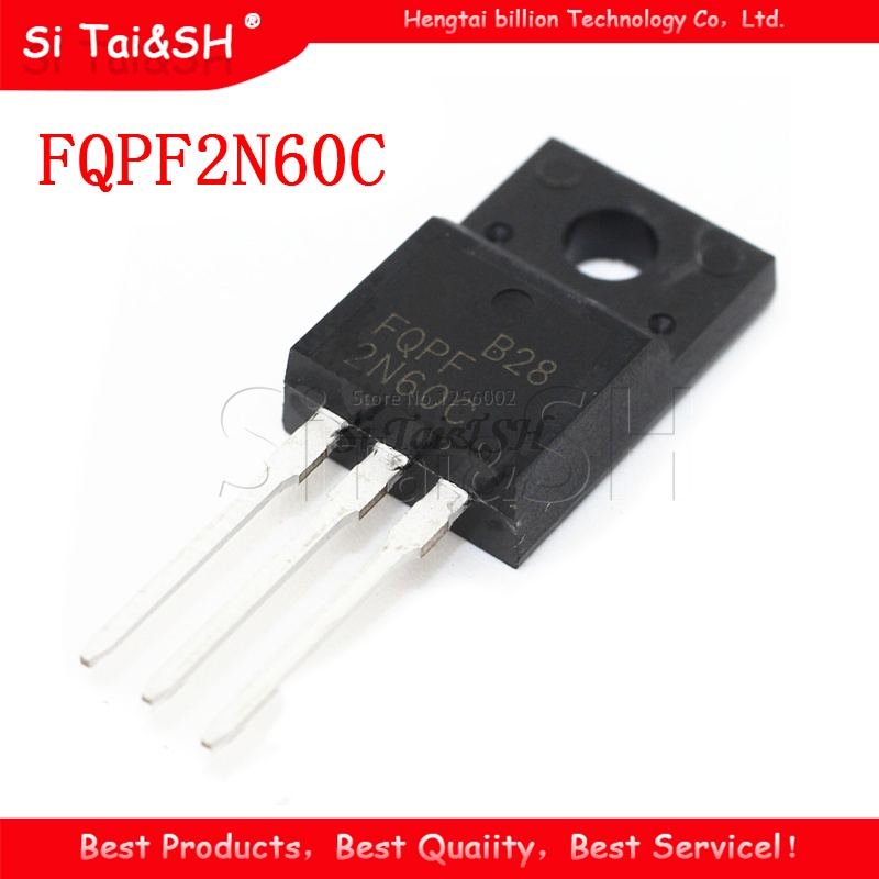 10pcs FQPF2N60C TO-220f 2N60C 2N60 TO220 FQPF2N60 TO-220 transistor MOS FET Baru 新边