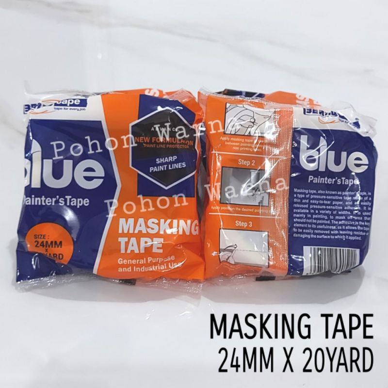

Masking Tape Berry 24mm x 20yard / Isolasi Kertas