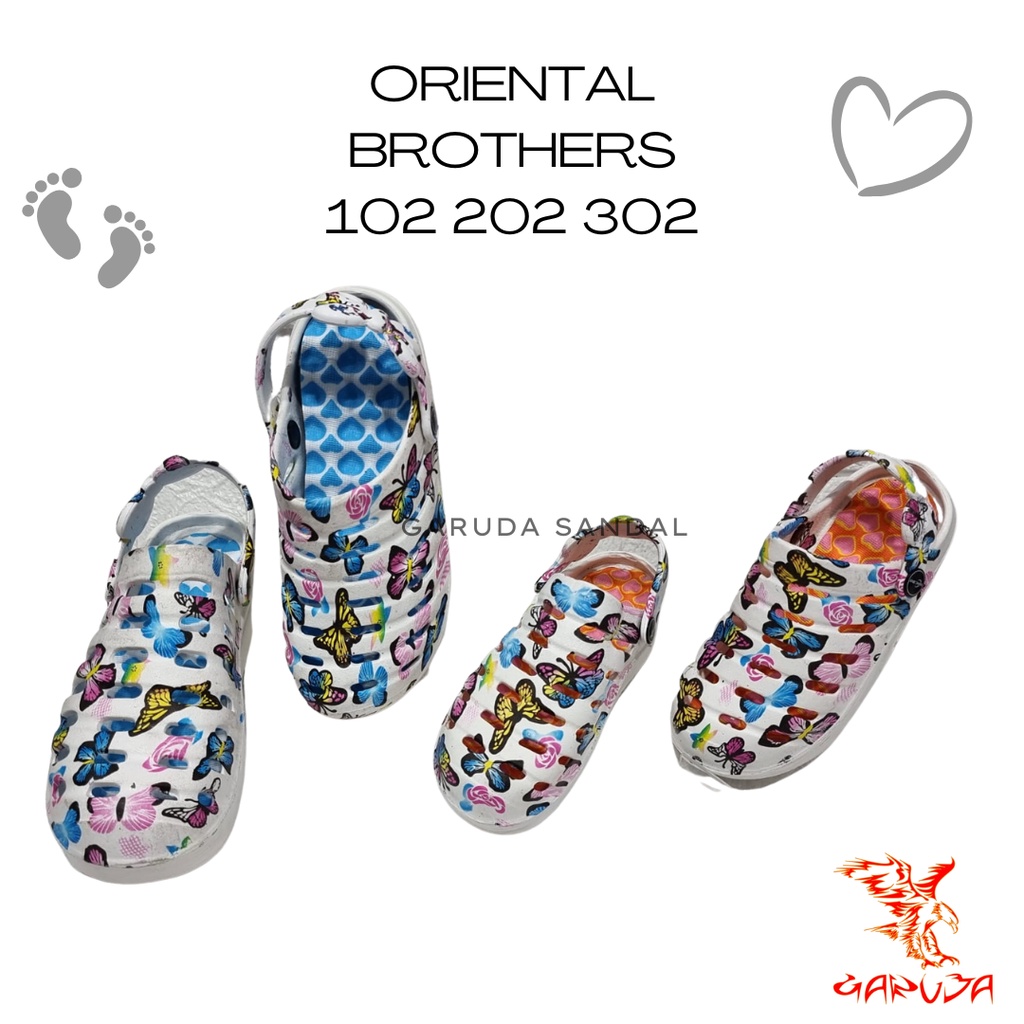 Sandal Baim Anak ORiental Brothers 102 PHYLON EVA motif KUPU 24-29