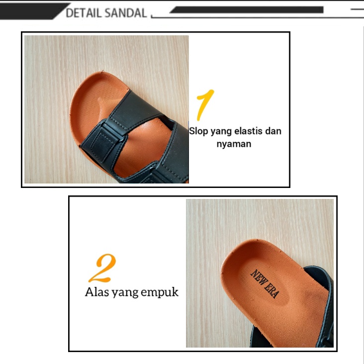 gos NEW ERA LB 12042 Sandal Karet Wanita Slop Sandal Jelly Wanita Casual Sendal Karet Selop Ban Dua Terbaru