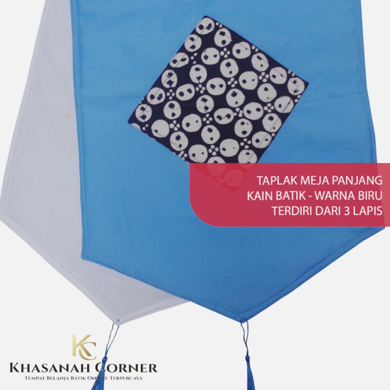 Taplak Meja Panjang 110x37 cm Runner Table Cloth Cover Persegi Kain Batik Wayang Lurik Tenun Katun W