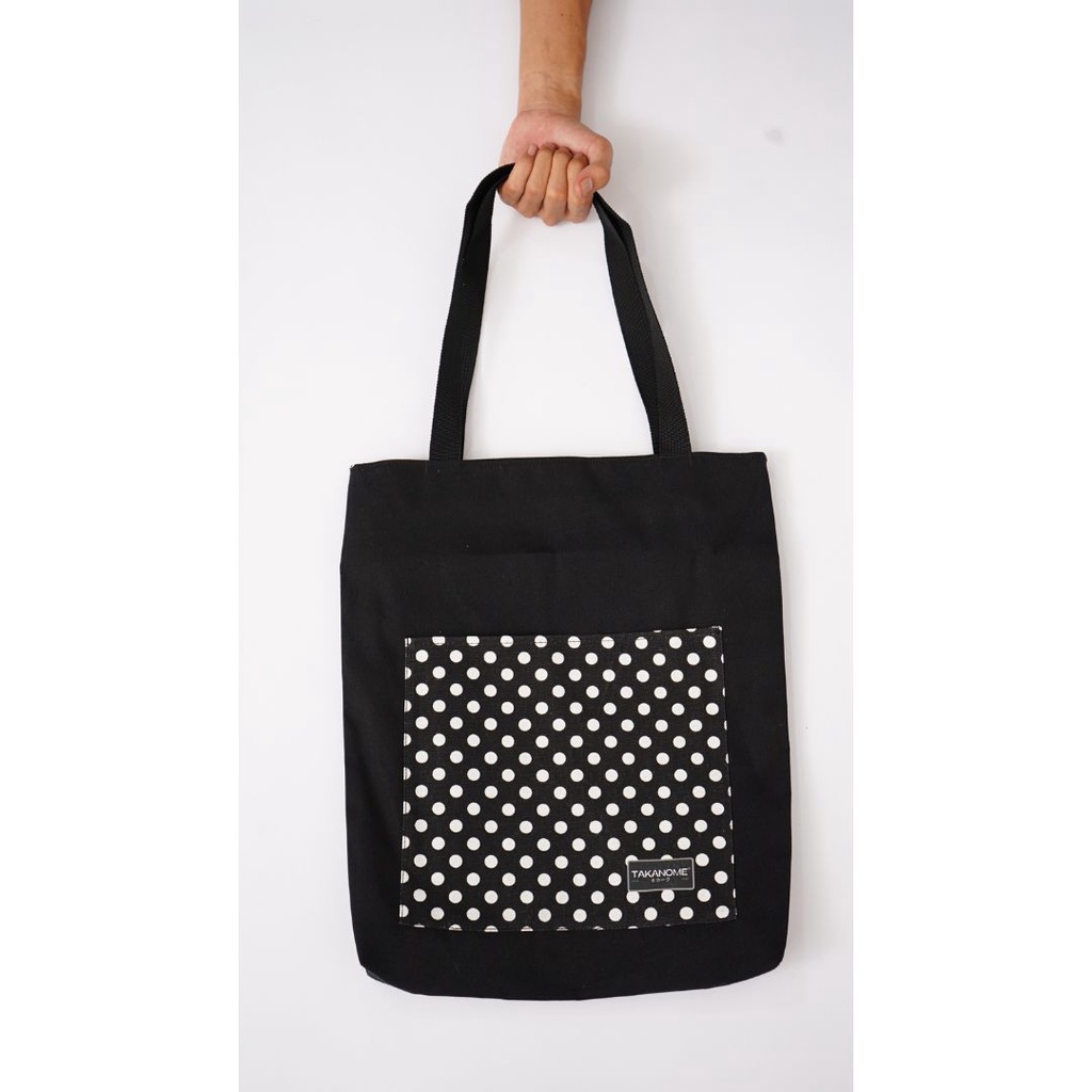 Tote Bag Takanome Polkadot - Totebag Kanvas Premium