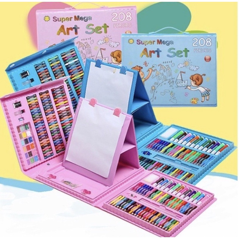 

Alat Melukis Crayon Anak Painting coloring Art Set 208 pcs souvenir crayon