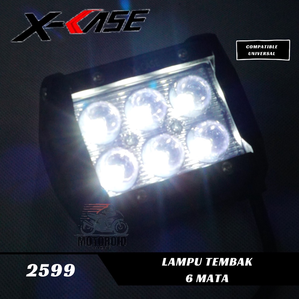 Lampu Tembak Sorot Led PLUS BREKET Cree CWL 6 Mata Mini Lampu Tembak Motor Mobil UNIVERSAL