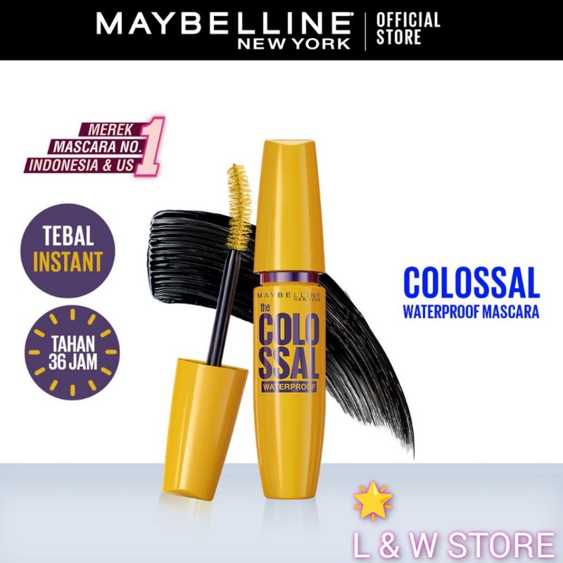Maybelline Mascara Volum Express The Colossal Waterproof Mascara Make Up/Original