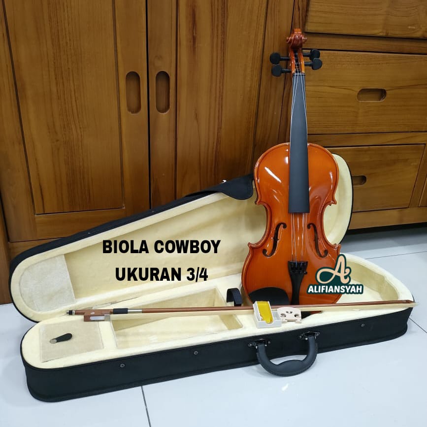 Biola akustik cowboy original import china ukuran 4/4 dan 3/4 violin akusik