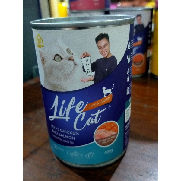 Life Cat Kaleng Adult Chicken And Salmon 400 gram - Makanan Basah Kucing