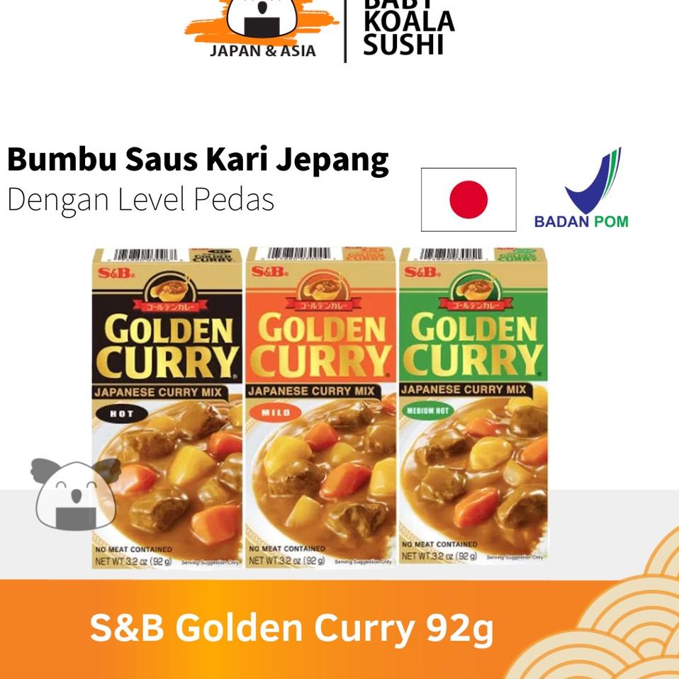 

HARGA GROSIR S&B GOLDEN CURRY Mix Hot Medium Mild 92 g | Japan Cury Pedas Kare Jepang | Kari serbuuu !