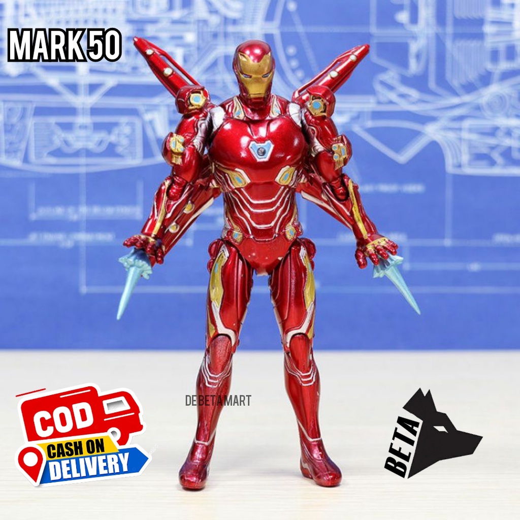 Jual ACTION FIGURE IRON MAN MARK 50 NANO WEAPON IRONMAN AVENGERS TOPPER